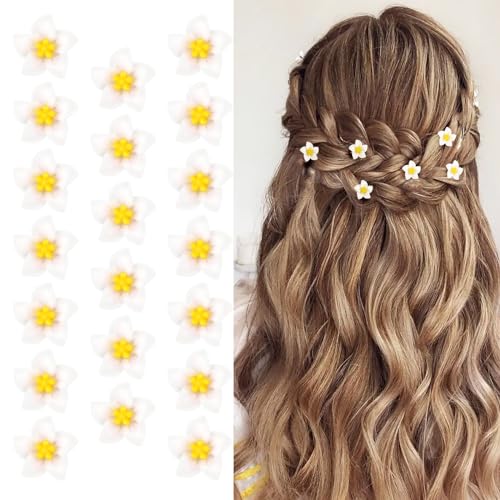 20Pcs Mini Flower Hair Claw Clips - Cute Yellow Hair Barrettes