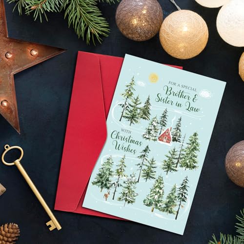 Ogeby Christmas Card for Brother & Sister-in-Law - Forest Scene