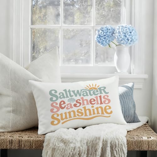Saltwater Seashells Sunshine 12x20 Decorative Pillow Cover