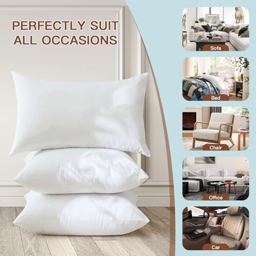 OTOSTAR 16x16 Inch Throw Pillow Insert - Fluffy Decorative Cushion Stuffer (1 Pack, White)