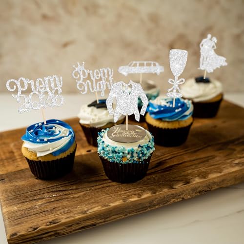 24Pcs Graduation Cupcake Toppers for 2026 Prom Party