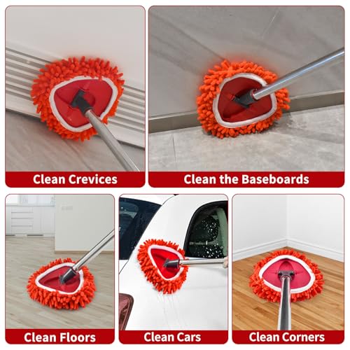 4-Pack Red Chenille Mop Head Replacement for Ocedar Spin Mop System - Atenyue