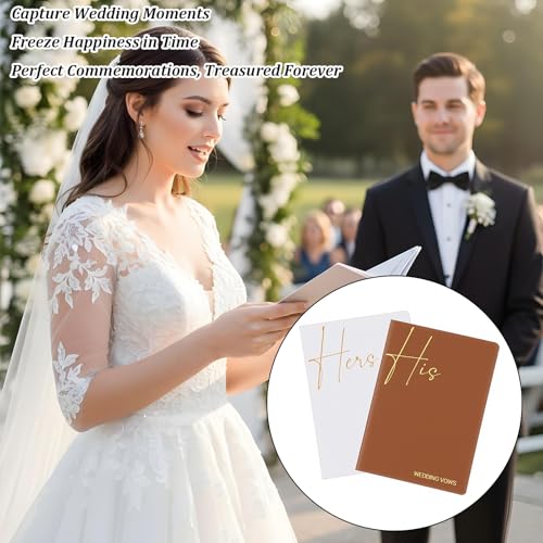 Lusofie Wedding Vow Books - His and Hers Leather-Look Journals