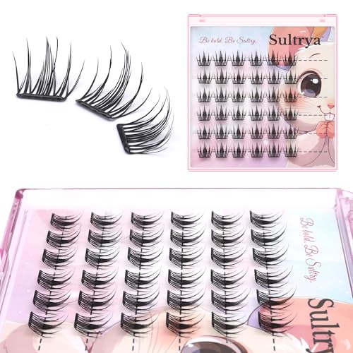 Sultrya Self-Adhesive Lash Clusters - 36 PCS Wispy DIY Eyelash Extensions (9-12mm)