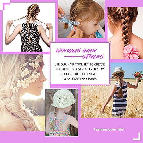 TsMADDTs Hair Loop Tool & Rat Tail Comb Set for French Braids