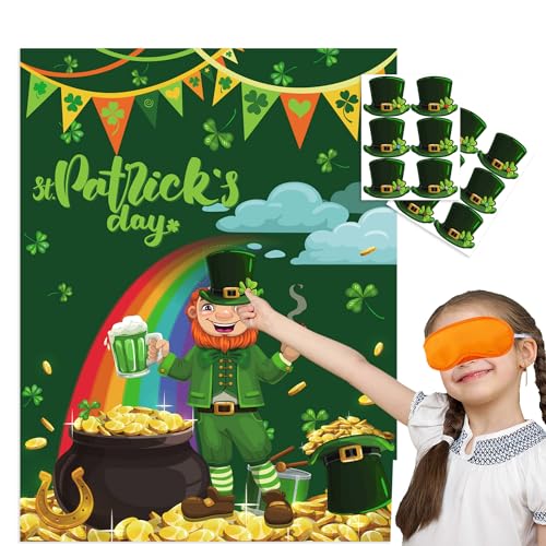 Pin the Hat on the Leprechaun Game - St. Patrick's Party Fun