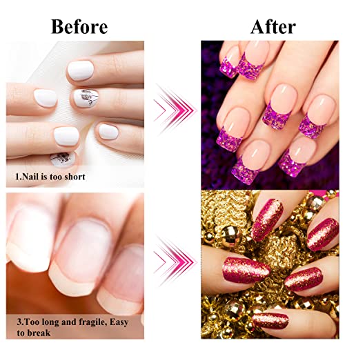 Subay 200Pcs Professional Long Nail Forms for Acrylic and Polygel
