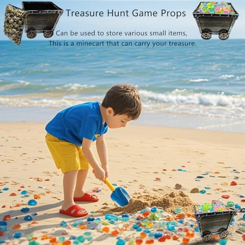 Vintage Mine Train Treasure Chest Toy for Kids - Pretend Play