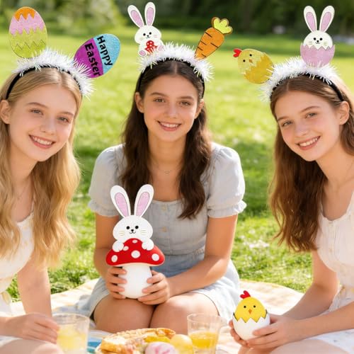 Glitter Easter Egg Headband for Women - Festive Holiday Hair Accessory
