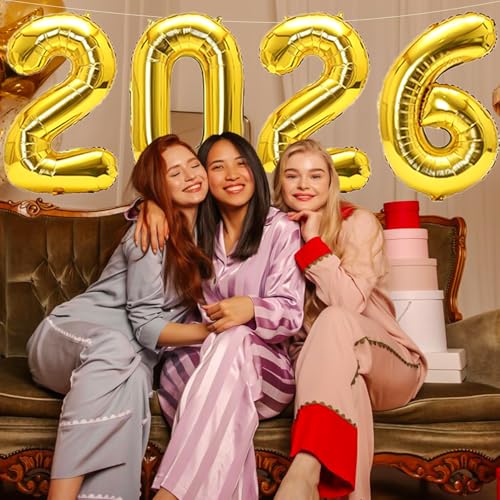 2026-Balloon Number-Balloon 2026 40in Large Foil Balloons New Year