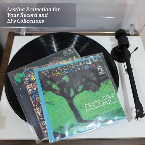 7 Inch Vinyl Record Outer Sleeves - 50pcs Clear Protective EP Album Covers