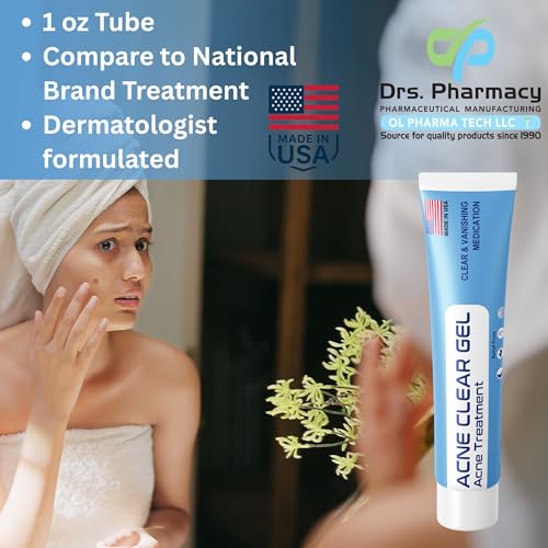 Drs. Pharmacy Acne Clear Gel with 0.5% Salicylic Acid, 1 oz