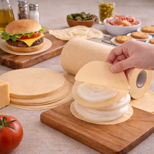 200 Pcs Unbleached Parchment Paper Sheets - 3.5 Inch Baking Rounds