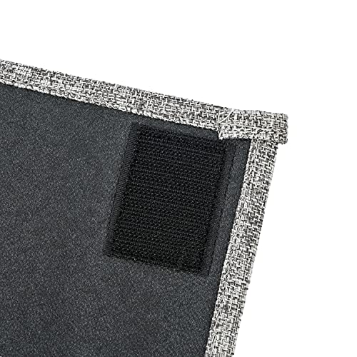 Zafit Linen Bedside Caddy - 4-Pocket Storage Organizer, Classic Grey