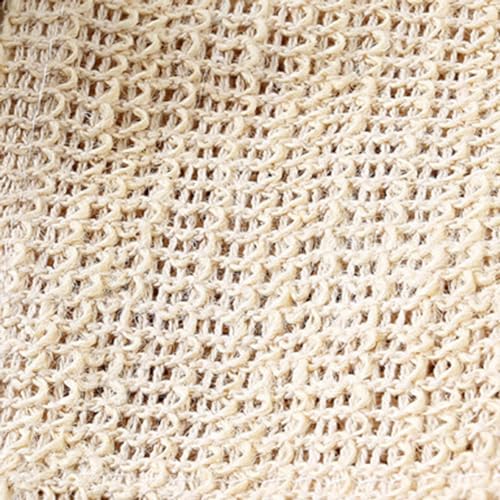 HiKin 2 Pack Cotton Linen Exfoliating Bath Washcloths 25x25cm - Body Scrub Towels