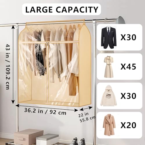Garment Rack Cover - Dust-Proof Clothes Protector with Clear Window