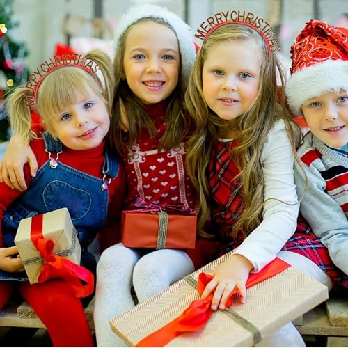 COCIDE Crystal Christmas Headband Red Green Rhinestone Hair Accessory