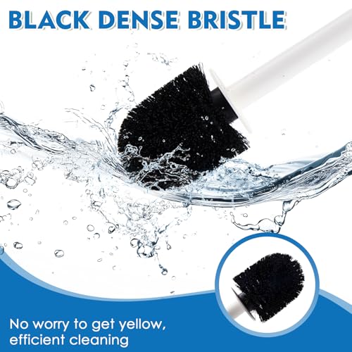 Toilet Brush and Holder Set - 2 Pack with Ergonomic Handle for Deep Cleaning