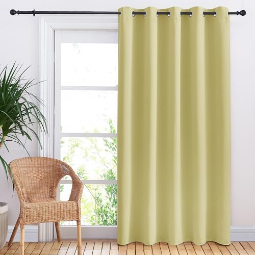 NICETOWN Blackout Curtain Panel, 70x84 Inch Thermal Insulated Drape - Paler Yellow