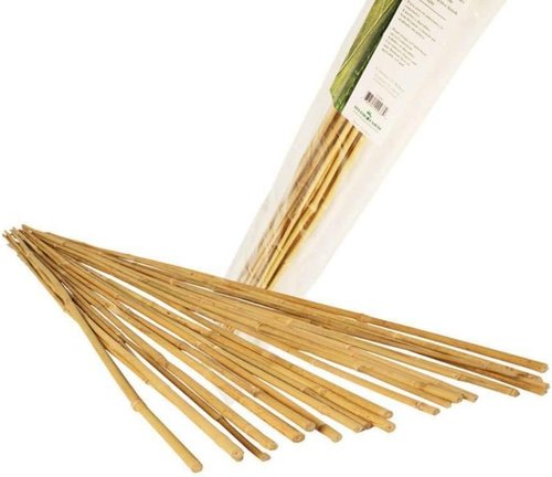 GROW!T Bamboo Stakes - 4 Foot Natural Support for Plants | Pack of 25, Tan Color