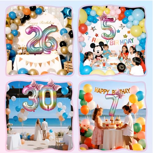 LAPSCET 40 Inch Giant Light Pink Number 6 Foil Balloon for Birthday Party