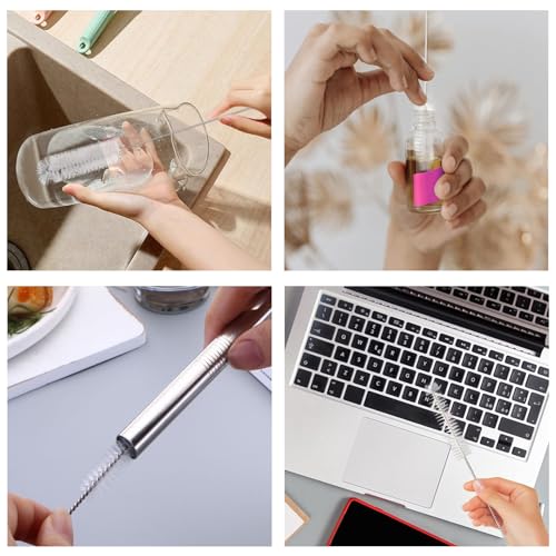 4-Piece Bottle Cleaning Brush Set with Long Handle for Easy Washing