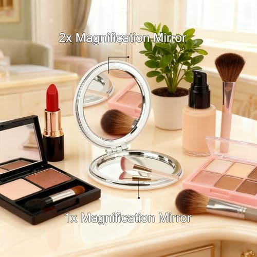 Sister Compact Mirror Butterfly Motivational Pocket Makeup Mirror