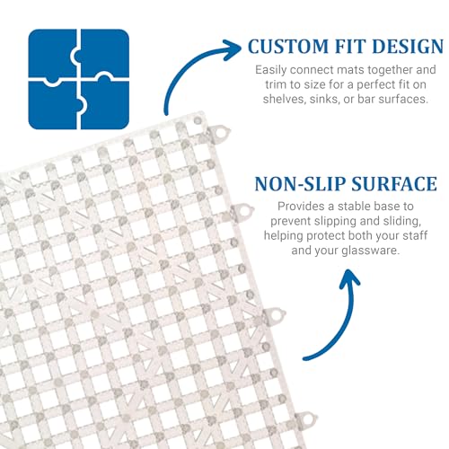 San Jamar Versa-Mat Interlocking Sanitary Bar Mat - Clear, 1 Pack