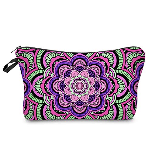 Deanfun Waterproof Mandala Flower Cosmetic Bag & Travel Toiletry Pouch