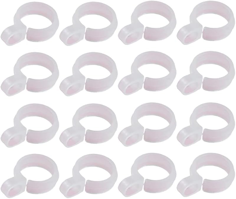 50 Pcs White Plastic Windproof Hanger Hooks for Clothes Drying Racks