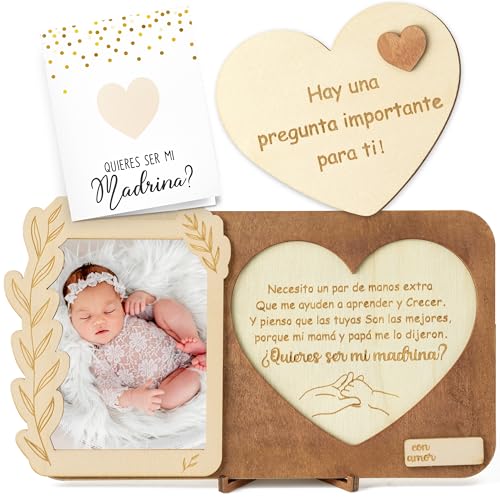 Godmother Proposal Gift Set | Wooden Picture Frame & Puzzle