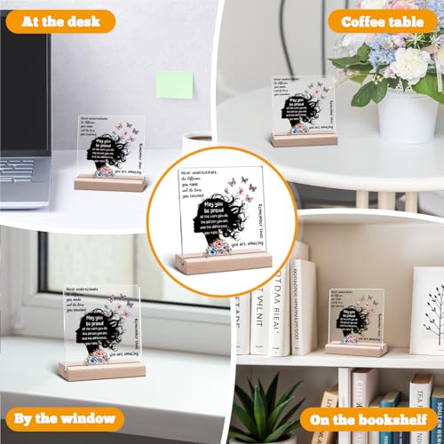 Inspirational Desk Sign for Women - Motivational Gift for Coworkers