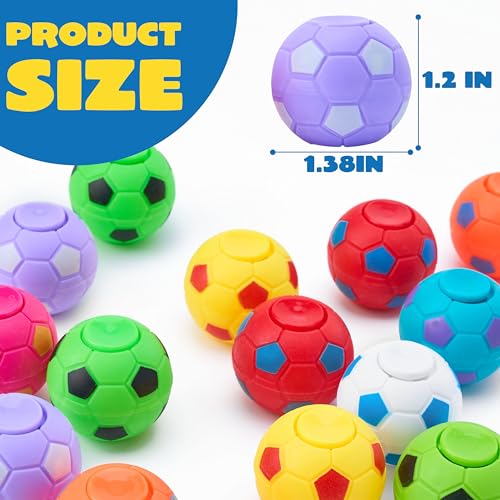 JOYIN 36 Pack Soccer Fidget Spinners - Stress Relief Toys for Kids
