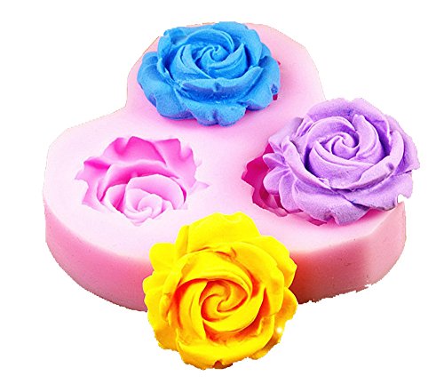 Longzang Mini Silicone Fondant Mold for Cake Decorating and Sugarcraft