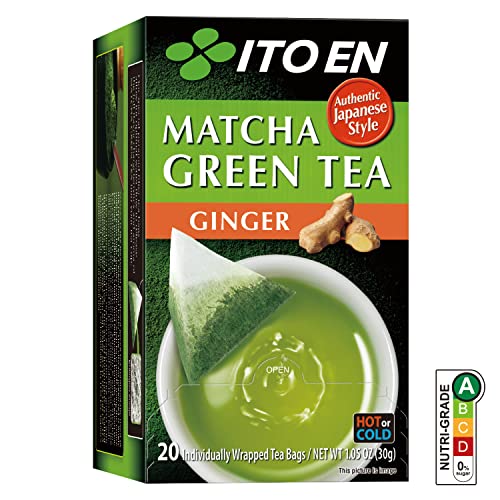 Itoen Ginger Matcha Green Tea Bags, 20 Count (30g)