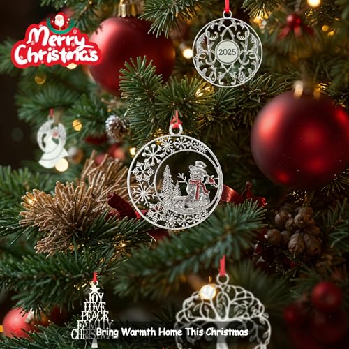 Handcrafted Pewter Christmas Tree Ornaments 2025 - Festive Decor