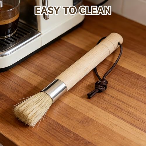 Coffee Grinder Cleaning Brush Set - 3 Pack with Natural Bristles