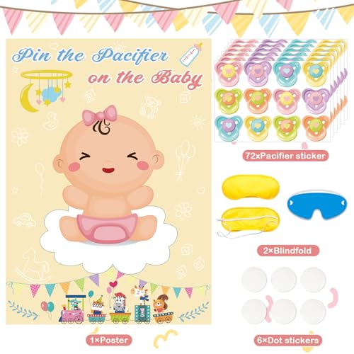 Pin the Pacifier on the Baby Game for Girls | Baby Shower Fun