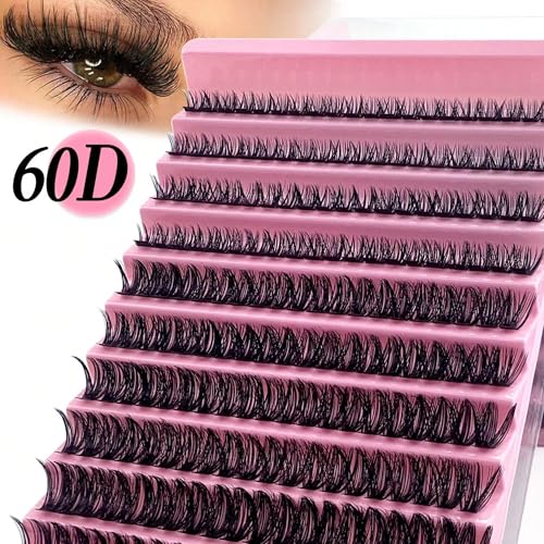 60D Lash Clusters D Curl Wispy Individual Eyelash Extensions Tray