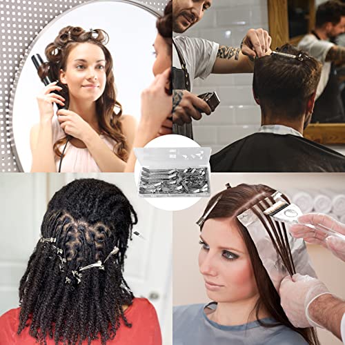 42Pcs Metal Hair Styling Clips Set - Silver Duckbill & Alligator Pins with Storage Case