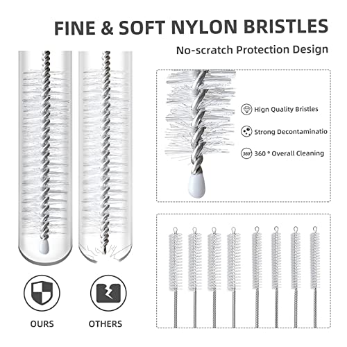 Hiware 8-Piece Straw Cleaner Brush Set - Food Grade Stainless Steel