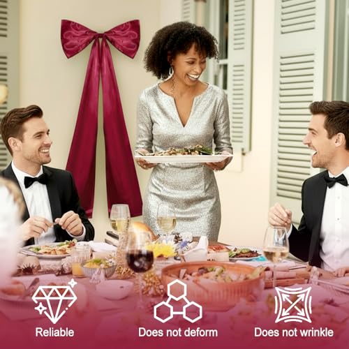 Giant Wedding Bow Decor - 19.7" x 46" Polyester Wall Decoration