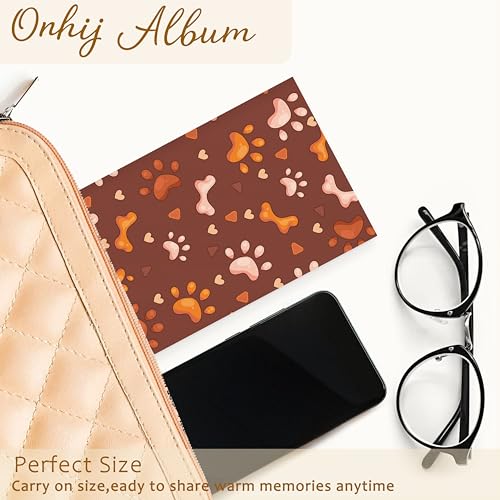 Qnhij 4x6 Dog Photo Album - Holds 36 Photos, Cute Paw Print Design