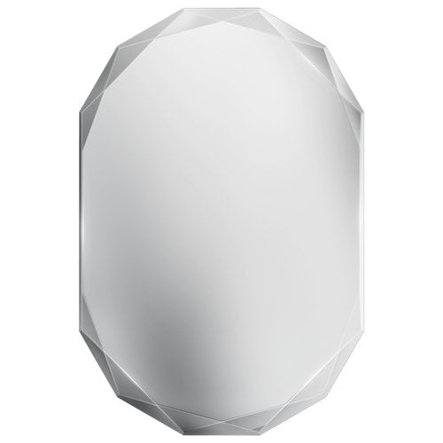 Suidia Bathroom Mirror, 20"x 30" Wall Mirror, Frameless Bathroom Mirror with Beveled Edge for Bedroom, Living Room, Entryway, Hallway, Oval Shape