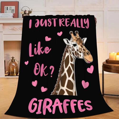 Giraffe Throw Blanket - Soft Plush Fleece 40"x50" for Cozy Comfort