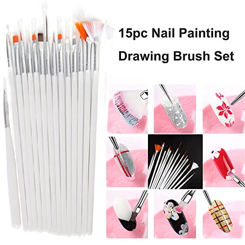 Lifextol 20-Piece Nail Art Brush and Dotting Pen Set for Gel Drawing