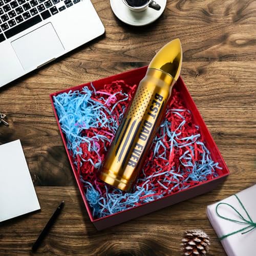 Best Dad Ever Christmas Stocking Stuffers - 17oz Stainless Steel Bullet Tumbler