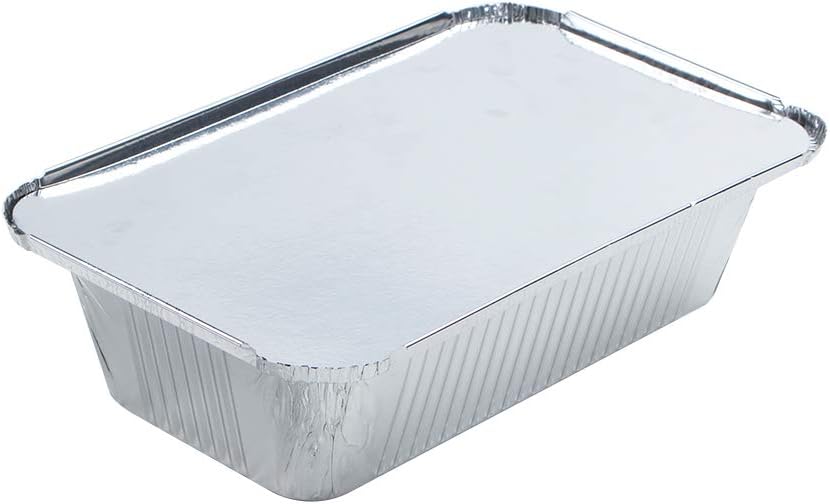 Webake Large Aluminum Foil Bread Pans - 9 x 5 Inch Disposable Baking Containers | Pack of 30 with Lids