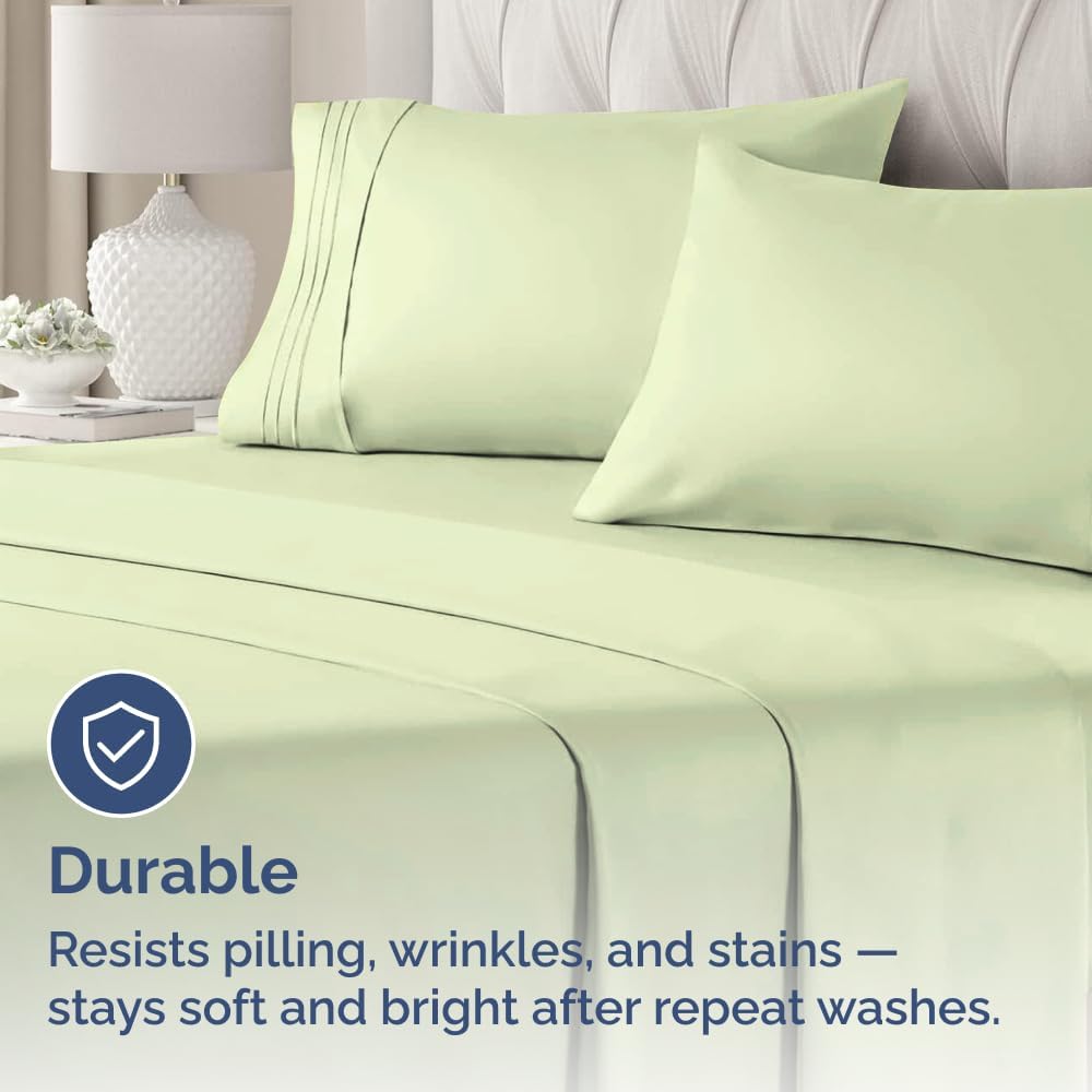 Skiennix Body Pillowcases Set of 2 | Soft 20x54 Long Pillow Covers for Side Sleepers - Wrinkle-Free, Machine Washable in Light Sage Green