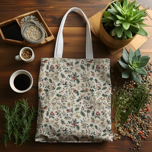 JINYO Preppy Canvas Tote Bag - Reusable Inspirational Shopper
